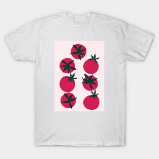 Tomato Kiatchen Art, Retro Modern Print T-Shirt